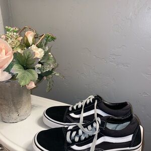 Vans Black and White High-Top Sneakers